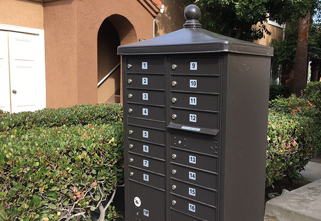 New mailboxes replaced the original ones from 20+ years ago.