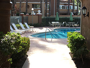 Amenities at the complex feature a swimming pool for residents and guests.