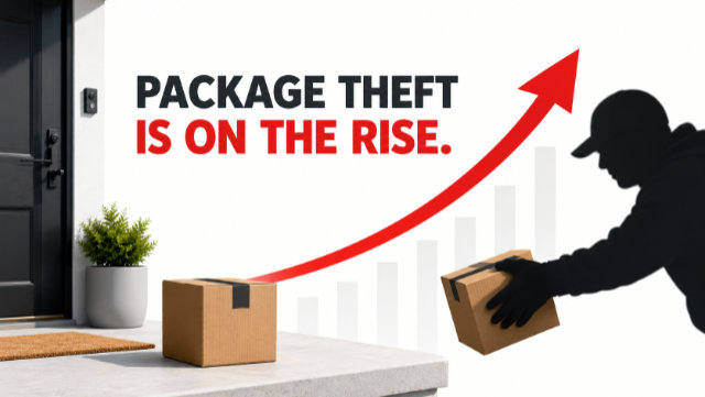 Showcasing the increase of package delivery thefts in all surrounding areas.